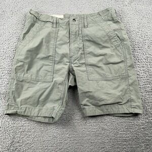 Relwen Shorts Mens 30 Green Supply Canvas Flat Front Stretch Casual Military
